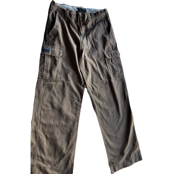 Vintage M Gordon Men Cargo Pants Men’s Sz 30R Brown Heavy Twill Utility Workwear - Picture 1 of 16